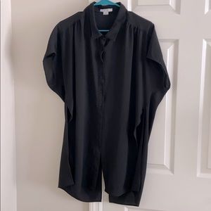 Black short sleeve blouse